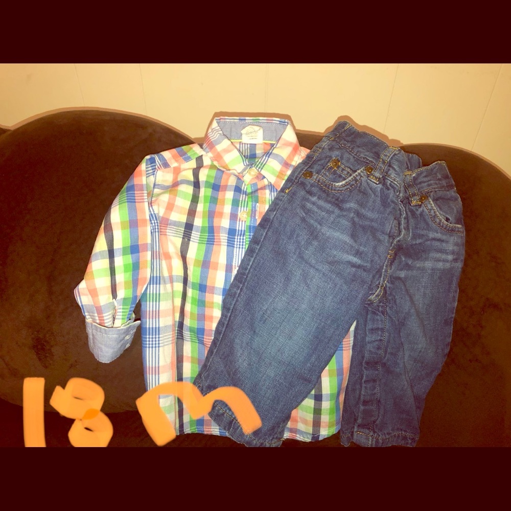 Button up & jeans